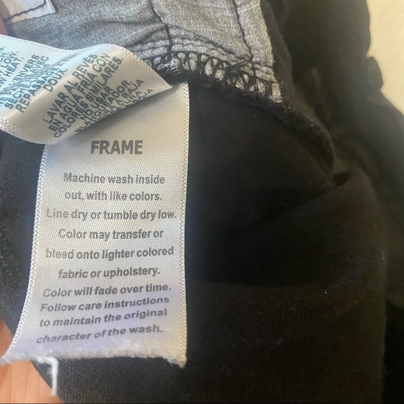 Frame‎ Denim Le Skinny de Jeanne Black Ripped Skinny Jeans - Picture 14 of 16